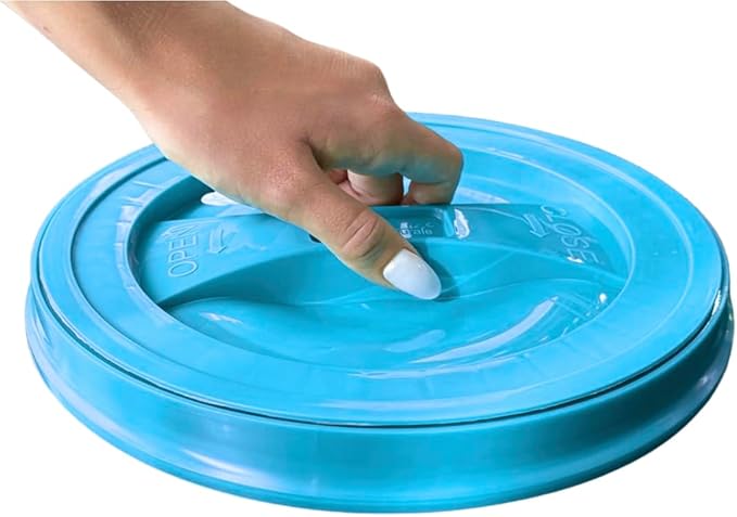 House Naturals 2 Gallon Food Grade - BPA Free Made in USA Buckets Lime Color pails with Screw On Gasket Lids (5, Lime - Aqua lids)