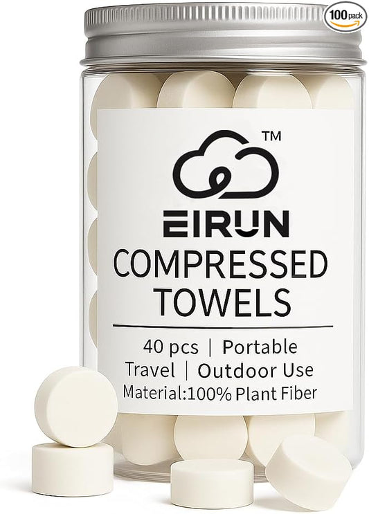 Compressed Towels – Travel-Size Compact Towels for Camping, Hiking, Gym & Outdoor Use – Lightweight, Expandable & Reusable