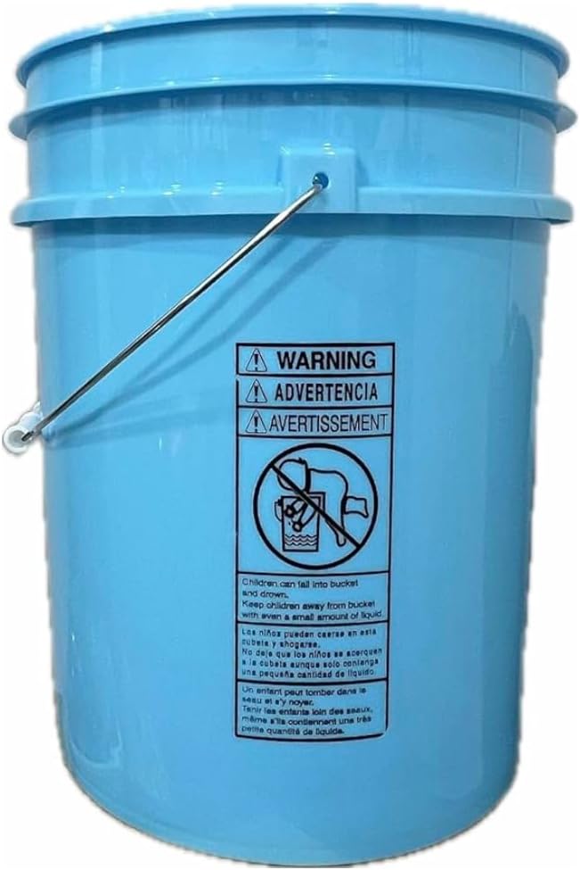 House Naturals 5 Gallon Food Grade Buckets, 3 Color Buckets with Screw on lids