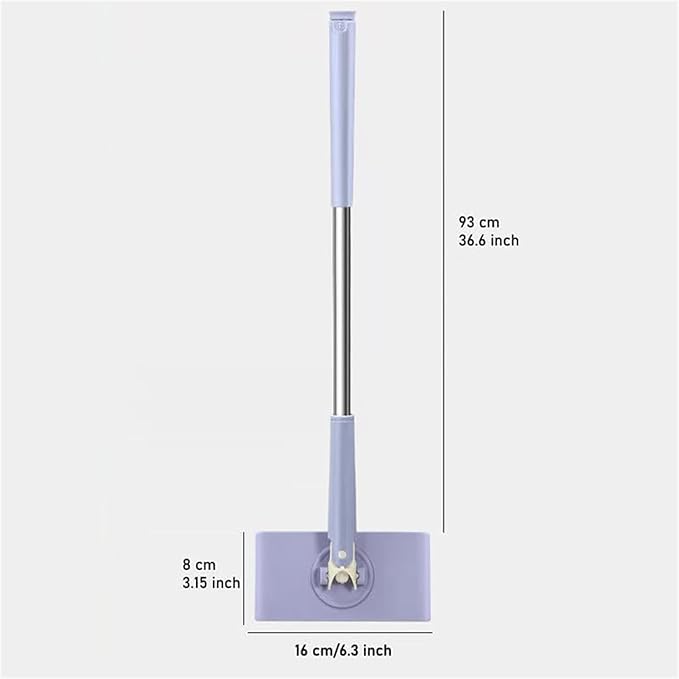 Convenient Cloth Changing Mini Mop + Magic Cleaning Cloth*6, Zero Touch Snap Grip Mini Mops for Wet & Dry Cleaning, Lightweight Snap for Corners (27in - P + Cloth*6)