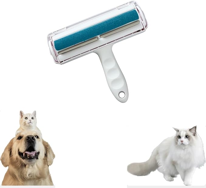 Reuseable Hair Remover - Pet Hair Roller for Cat, Dog，Couch, Furniture, Carpet and Bedding, Portable Lint Rollers - Perfect Cat Dog Fur Remover Tool (Color : Blue)
