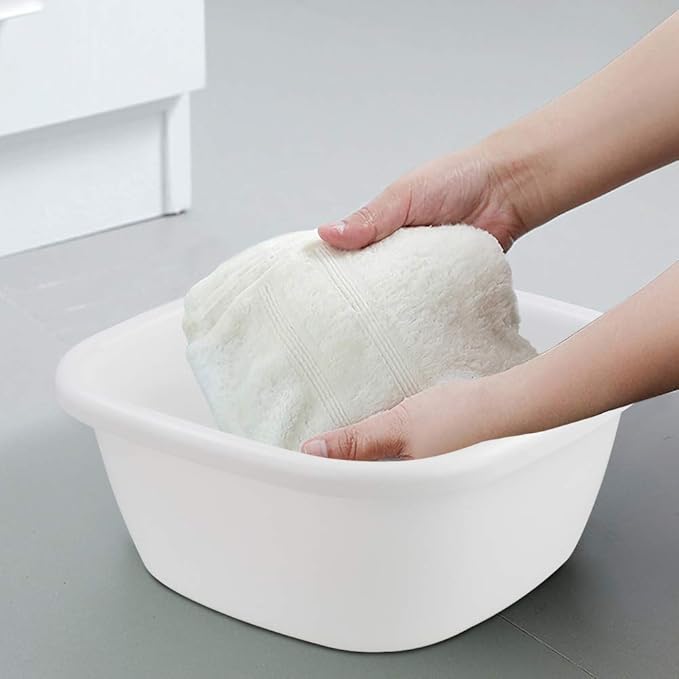 16 Quart Plastic Wash Basin, Large Dish Pan Tub, Pack of 3