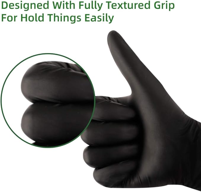 Nitrile Disposable Gloves Pack of 100, Latex Free Safety Working Gloves for Food Handle or Industrial Use