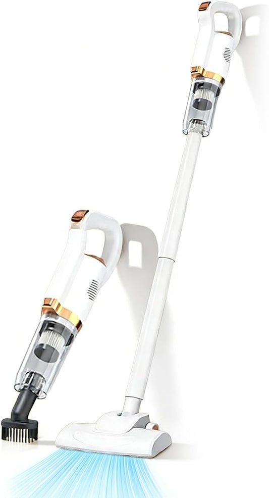 WGFOIP Powerful Cordless Vacuum Cleaner, Quiet Rechargeable Stick Vacuum Electirc Broom Dust Catcher for Pet Hair, Carpet