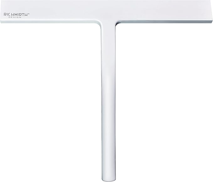 Shower Squeegee for Glass Doors, 10 Inch Width Silicone Rubber Blade Squeegee Window Cleaner Tool Squeegee for Shower Glass Doors Bathroom Mirror Car Window Tile - White (White)