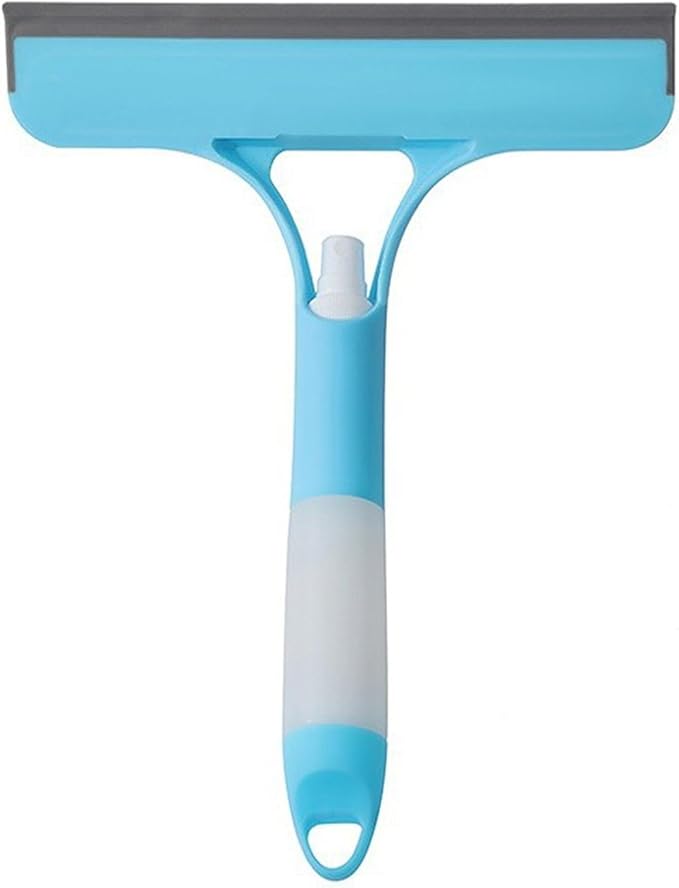 3 in 1 Spray Window Squeegee Cleaner Scraper, Window Squeegee with Spray, Squeegee and Scrubber with Spray for Windows Walls Car Windshields Bathrooms Kitchens All-Purpose Window Cleaner Tool