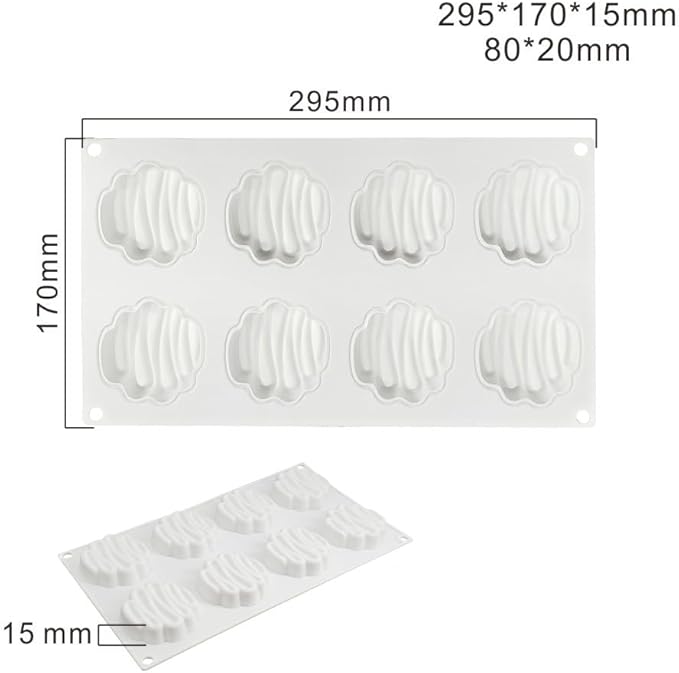 Silicone Mold Chocolate Decorating Mould DIY Cake Mousse Molds Baking Accessories Reusable Tools (Wave Shape F_11.6X 6.8X0.6inch)