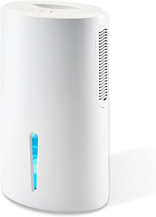 Dehumidifier for Home with Colorful Light Auto Shut Off Protection Ideal for Bedroom and Basement 2 Working Modes Daytime and Nighttime Efficient Moisture Removal System