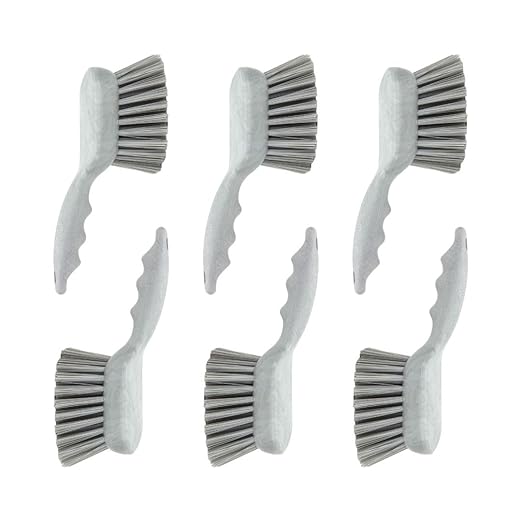 SPARTA 40541EC23 Plastic Scrub Brush, Utility Brush, Kitchen Brush With Hanging Hole For Cleaning, 8 Inches, Gray, (Pack of 6)