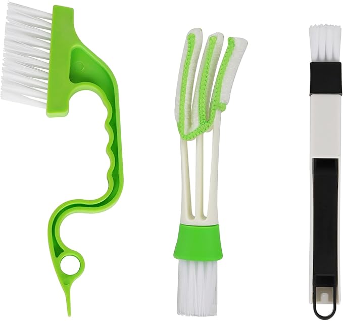 Trycooling Hand-held Groove Gap Cleaning Tools Door Window Track Kitchen Cleaning Brushes (3 Pcs)