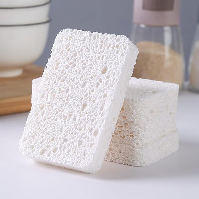 24 - Pack Non-Scratch Scrub Sponges - Sponges for Dishes and Washing Dishes, Cleaning Sponges for Kitchen Home and More（White）