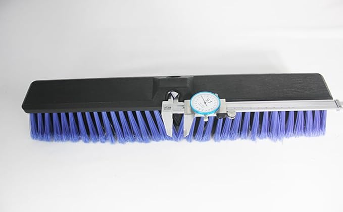 FRAXIR 3PCS Push Broom Head Outdoor Large Stiff Bristle Broom Head - Excellent Cleaning Performance - Easy Installation Broom Head(Blue, 18 inches)