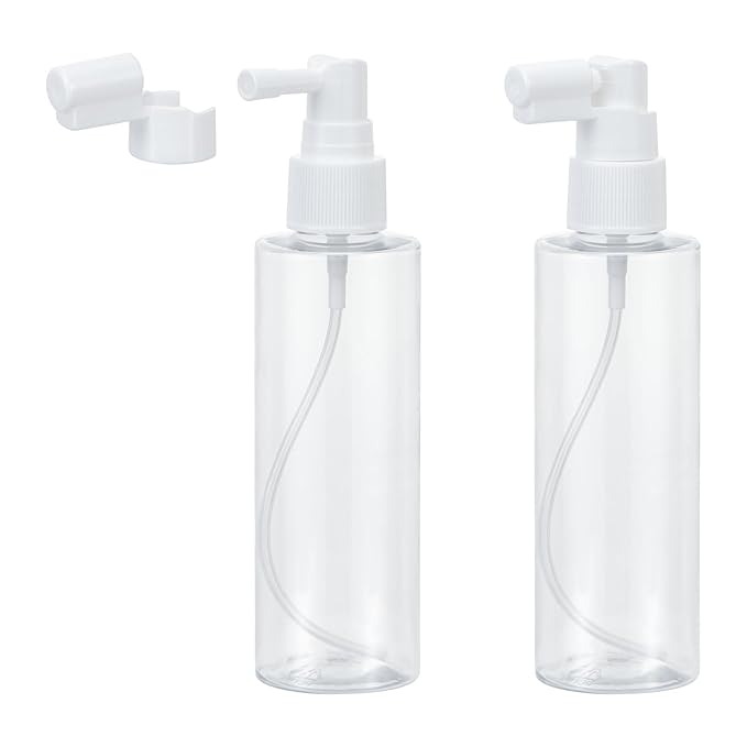 Yebeauty 4 Pack Refillable Travel Size Spray Bottle Plastic Empty Fine Mister Small Spray Bottles with Tight Cap Long Mouth TSA Approved Sprayer Atomizer for Hair Perfumes Cleaning, 3.3oz/100ml Clear