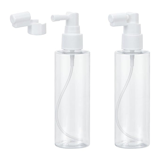 Yebeauty 4 Pack Refillable Travel Size Spray Bottle Plastic Empty Fine Mister Small Spray Bottles with Tight Cap Long Mouth TSA Approved Sprayer Atomizer for Hair Perfumes Cleaning, 3.3oz/100ml Clear