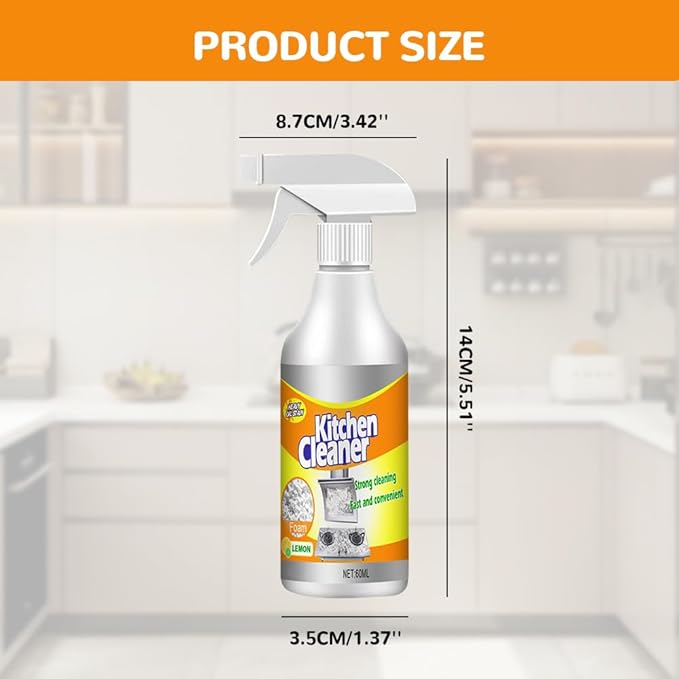 Kitchen Foam Cleaner, 2025 New All-Purpose Foam Spray for Stubborn Stains, Upgraded Multi-Purpose Cleaner for Pots and Pans (2PCS)