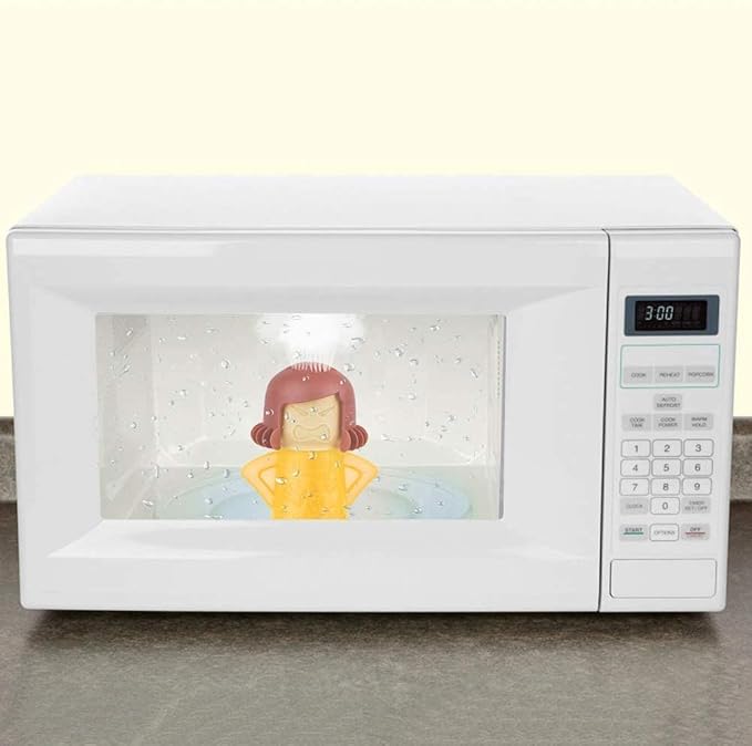 Angry Mama Microwave Cleaner, Microwave Oven Steam Cleaner, Angry Mom Steamer Cleaning Crud Easily in Minutes, Steam Cleans and Disinfects with Vinegar and Water for Kitchen