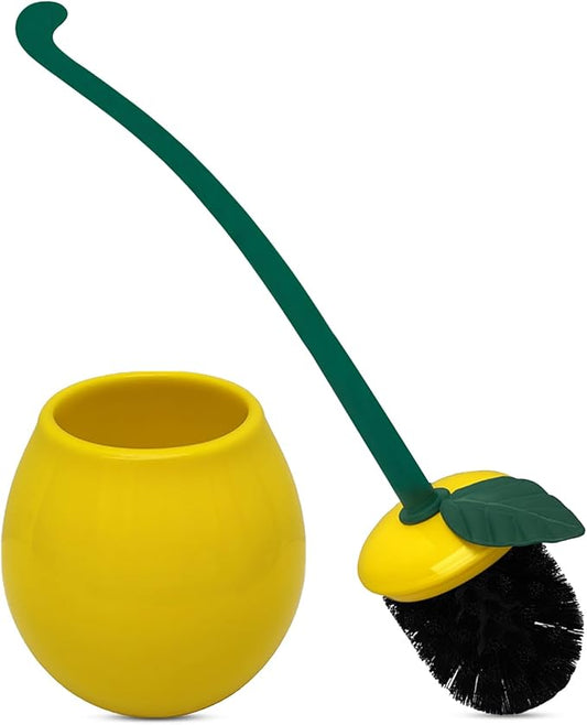 Deep & Sturdy Toilet Bowl Brush with Holder - Pear Bowl Brush - Durable Scrubbing - Toilet Cleaners - Household Essentials - Bathroom Cleaner - Cleaning Supplies - Household Supplies