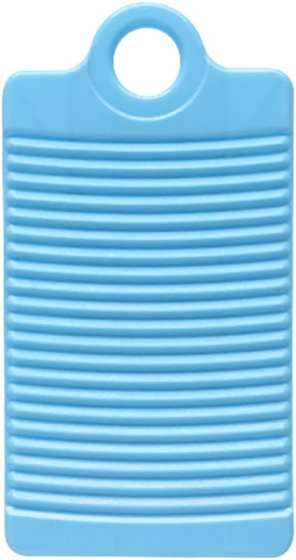 Veemoon Mini Laundry Washing Board Portable Plastic Hand Washing Board Household Washboard Clothes Wash Scrubbing Tool for Travel and Home Manual Clothing Clean (12.4x6.6 Inch, Blue)
