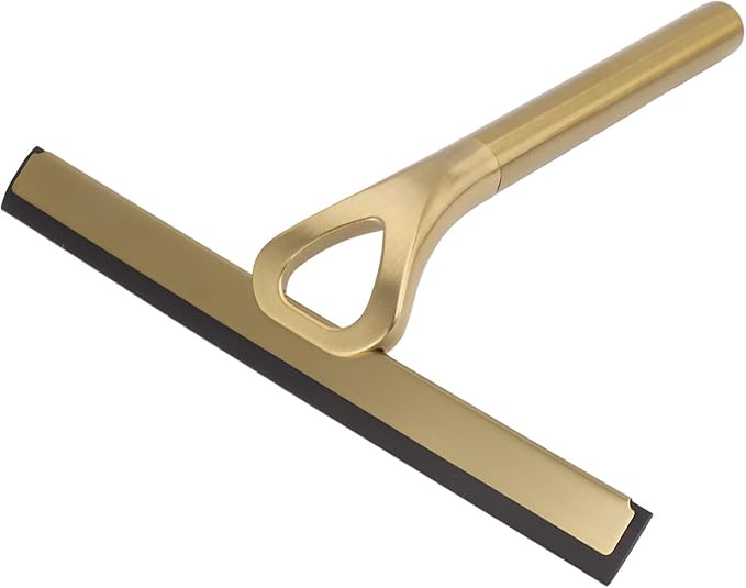 Stainless Steel Squeegee Tools, Window Glassware Household Bathroom Squeegees Mirror Artifact Glass Brush for Scratch Glass Cleaner Gold Tile Ceramic Shower Squeegees