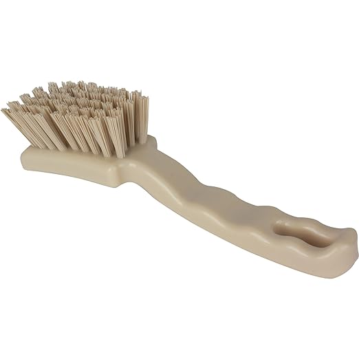 SPARTA 41395EC25 Plastic Scrub Brush, Detail Brush, Kitchen Brush With Hanging Hole For Cleaning, 7 Inches, Tan, (Pack of 6)