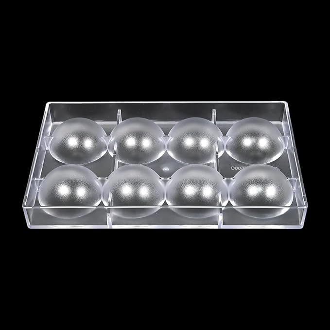 TUKE Semi-Sphere Chocolate Mold Polycarbonate Hemisphere Mold for Chocolate Making, Candy, Baking, Ice Cube, Soap 2.36inch Diameter (D_Semi-Circle)