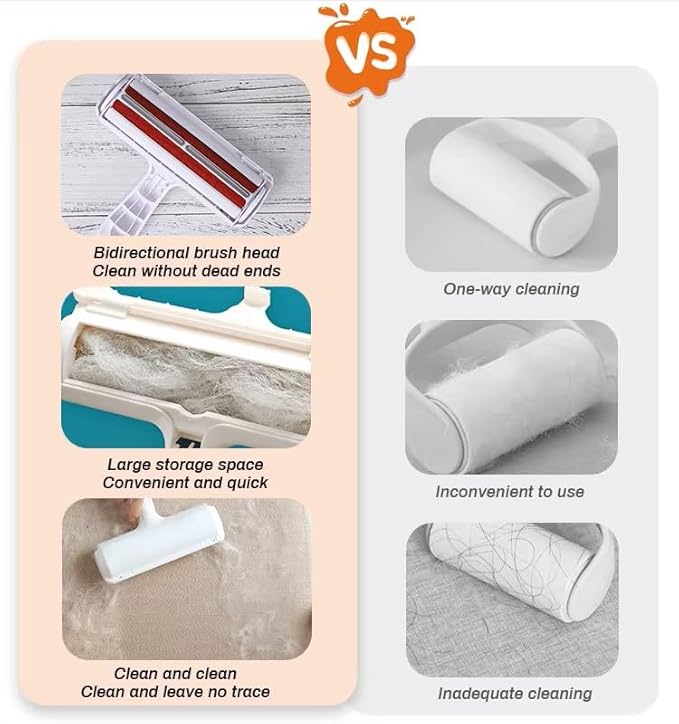 ALPHAA Pet Hair Remover - Roller Pet Hair Remover and Reusable Lint Roller Effortlessly Eliminate Fur from Furniture, Carpets, and Clothing - A Must-Have for Pet Owner