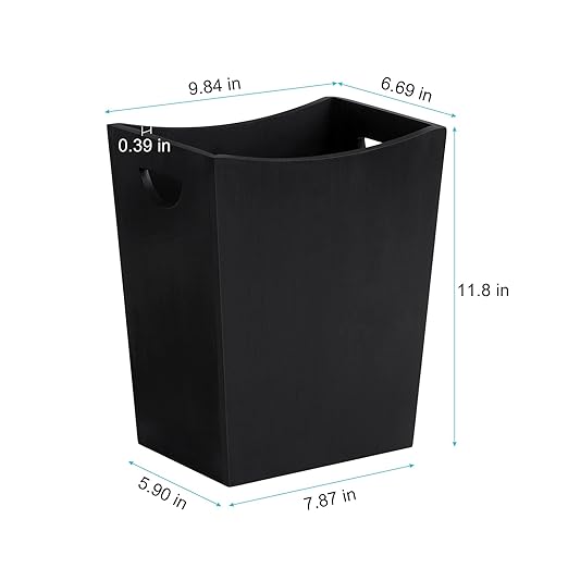 MOOACE Small Trash Can, 2 Gallon Waste Basket with Handles, Bedroom Trash Basket Garbage Can for Bathroom, Living Room, Office