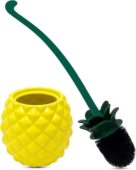 Deep & Sturdy Toilet Bowl Brush with Holder - Pineapple Bowl Brush - Durable Scrubbing - Toilet Cleaners - Household Essentials - Bathroom Cleaner - Cleaning Supplies - Household Supplies