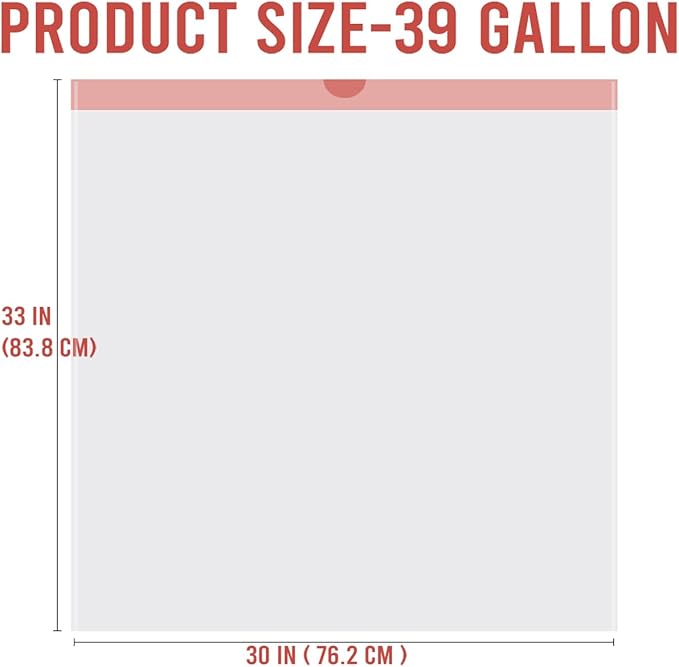 39 Gallon Lawn & Leaf Trash Bags Drawstring, 50 Count, Heavy Duty White & Unscented Plastic Bags, Multi-purpose Garbage Bags for Home Commercial, Outdoor, Construction, Industrial