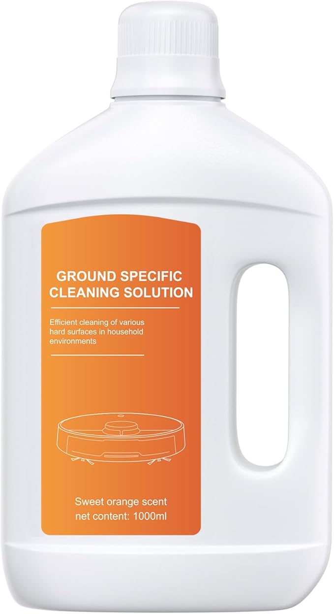 Nukisa Orange Floor Cleaning Solution 1L Compatible with Dreame Wet & Dry Vacuum and Robot， Residue & Streak Free,Suitable for All Robot Vacuum Cleaners and Wireless Wet Dry Dual-Use Vacuum Cleaners
