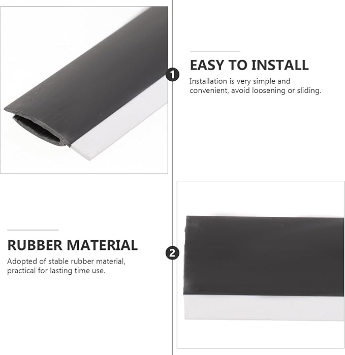 Angoily 4pcs Rubber Strip Replacement for Dustpan Dust Pan Edge Refill Inlet Pressing Strips, Dustpan Lip Replacement, Silicone Garbage Shovel Edge Protectors Rubber Lip Edge