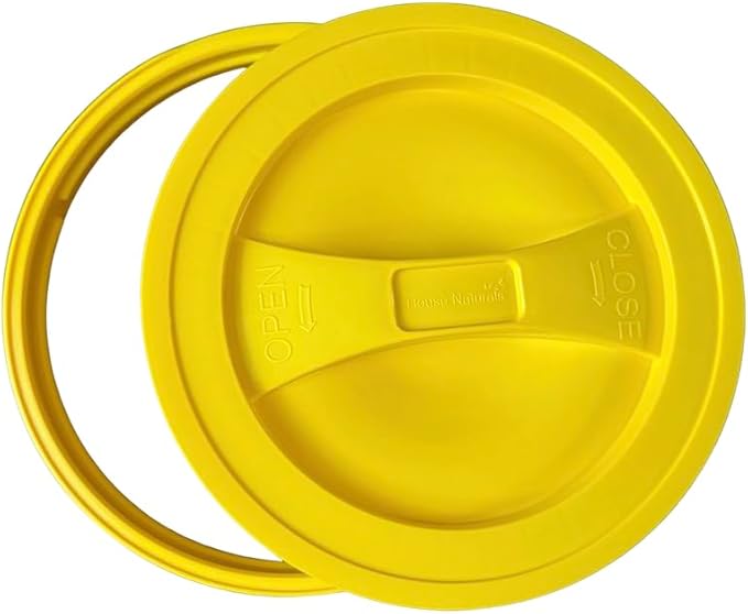 House Naturals 2 Gallon Food Grade - BPA Free Made in USA Buckets Lime Color pails with Screw On Gasket Lids (3, Lime - Yellow lids)