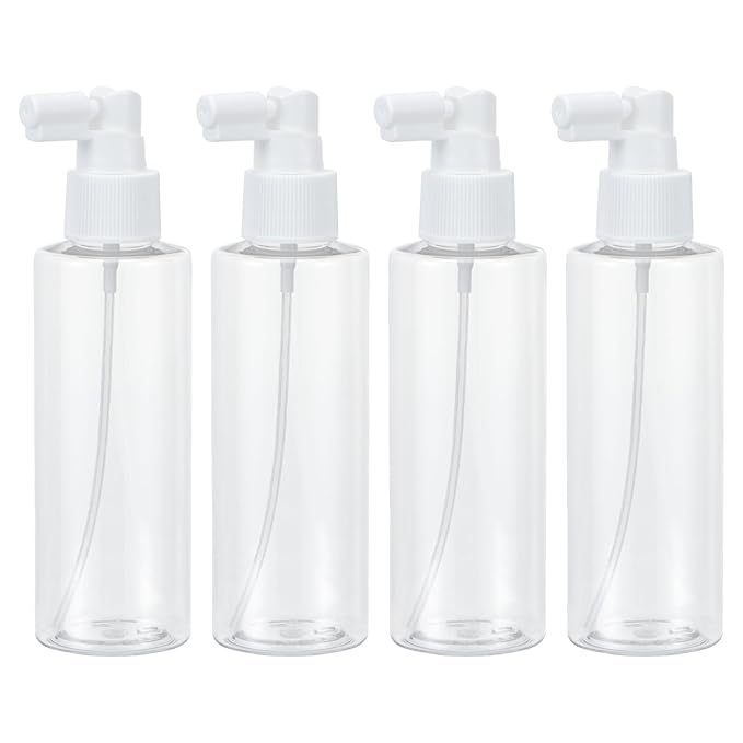 Yebeauty 6 Pack Refillable Travel Size Spray Bottle Plastic Empty Fine Mister Small Spray Bottles with Tight Cap Long Mouth TSA Approved Sprayer Atomizer for Hair Perfumes Cleaning, 150ml/5oz Clear