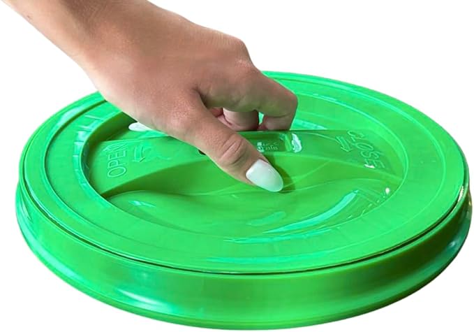 House Naturals 2 Gallon Food Grade - BPA Free Made in USA Buckets Lime Color pails with Screw On Gasket Lids (4, Lime - Green lids)