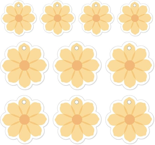 Flower-Shaped Wood Pulp Sponge Scrubber, sponges Kitchen– Dual-Sided Natural Dish Sponge,sponges for Dishes, Eco-Friendly, Quick-Drying, Gentle on Non-Stick Pans (8.5×1.8cm) (10pcs)