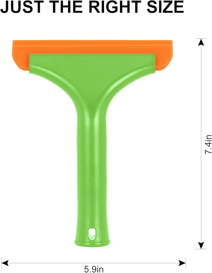SetSail Silicone Shower Squeegee for Glass Doors Small Squeegee for Shower Glass Door Mini Squeegee for Car Window Cleaning 2 Packs, Green