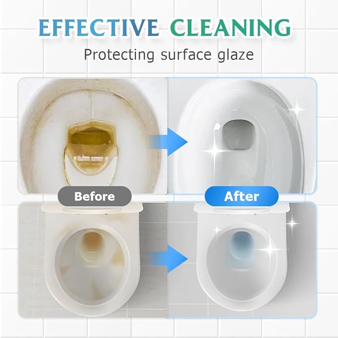 Toilet Cleaner, 2025 Upgrade Multipurpose Toilet Bowl Cleaner Toilets Cleane, Self Activating Powder for Toilets Bowls Cleaning, Powerful Foaming Toilets Bowls Cleaner, Deep Cleaning Tool (3)