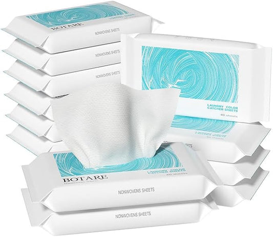 Color Catchers for Laundry Absorber Sheets 480 Count 12-Pack, Grasper Dye Catcher Grabber to Prevents Color Runs Portable