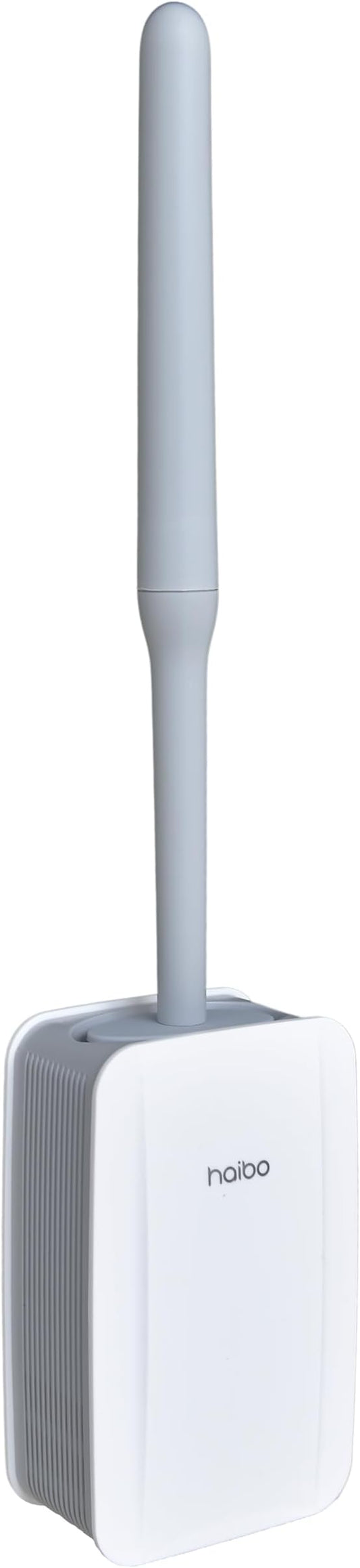 Removable Toilet Brush Set, Soft and Medium Bristles for Cleaning Hygienic Corners, Comes with Suction Cup Seamless Hooks, Grey