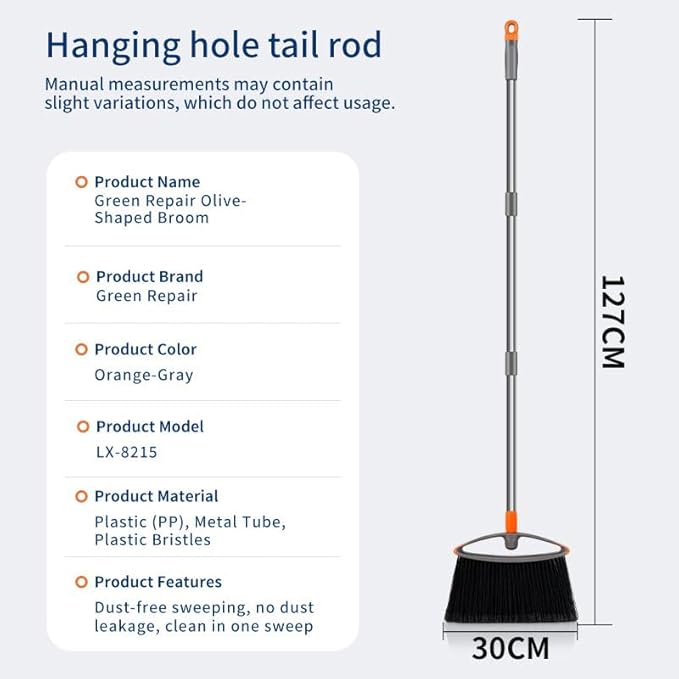 LuxRevive Professional-Grade Heavy-Duty Broom, a Versatile Cleaning Tool for Yards, garages, Shopping malls, Kitchens, Offices, and pet Hair cleanup.