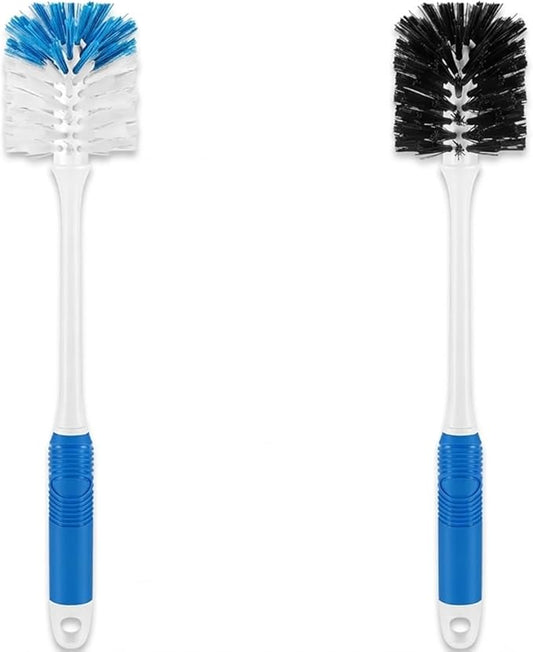Bottle Brush 2-Pack, Baby Bottle & Water Bottle Cleaner Brush with Long Handle and Dual-Action Bristles