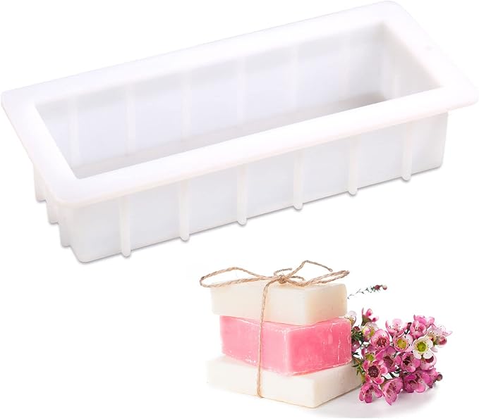 Nicole Soap Molds 10 inch Silicone Loaf Mold Flexible Rectangular Soap Silicone Loaf Mold