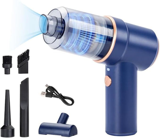 DIAMOND CHEF Cordless Handheld Car Vacuum and Inflator, 6500Pa Wet Dry Mini Vacuum with Blow Function, LED Light, Multi Nozzles, Rechargeable Portable Cleaner for Car, Home, Office, Pets