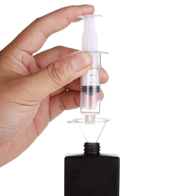 6 Pack 30ml / 1 Oz Black Assorted Refillable Perfume Bottle, Portable Square Empty Glass Perfume Atomizer Bottle Spray Applicator with 4 kinds of perfume dispenser(6 Pack 30ml / 1.01 oz. Black )