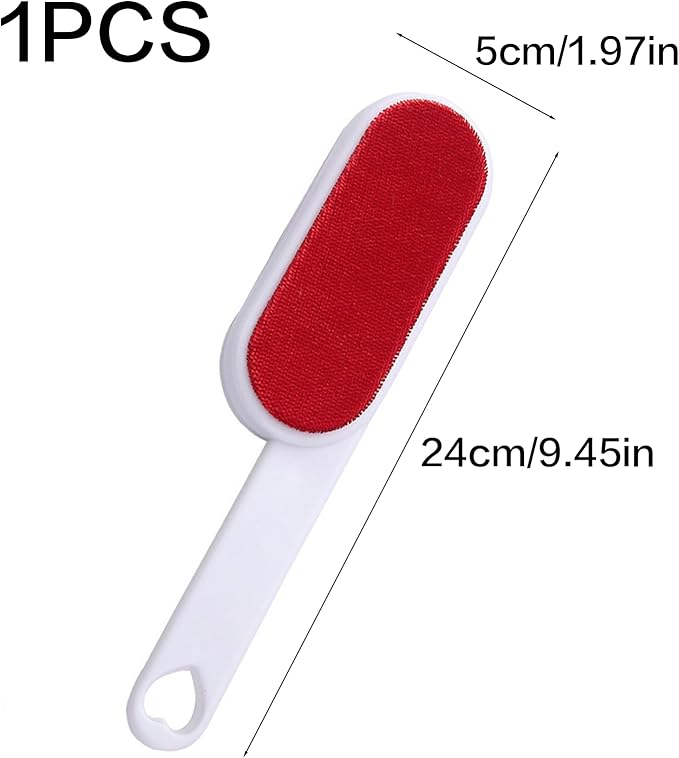 1PCS Double-Sided Lint Brush & 2PCS Reusable Sticky Lint Rollers – Pet Hair, Dust Remover for Clothes, Furniture, Sofas, Beds – Portable, Washable, Travel-Friendly, Triangular Design with Cover