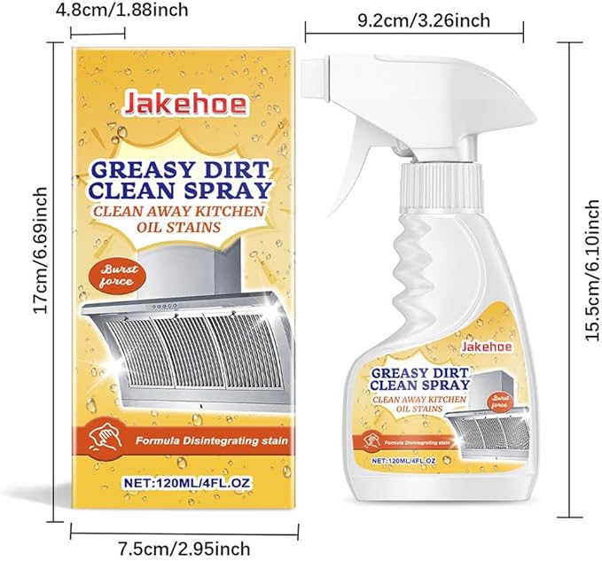 Multifunctional Powerful Kitchen Foam Cleaner, 2025 New All Purpose Oil Stain Cleaning Spray, Powerful Degreasing, Gentle Formula, Perfect Forovens, Grills And Microwaves (3)