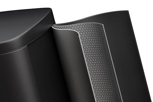 Garvee 13 Gallon / 50 Liter Metal Kitchen Trash Can with Lid, Large Rustproof Garbage Can for Kitchen, Step-on Trash Bin with Inner Bucket, Rear Handle, Soft Close Lid, Black