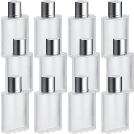 Tessco for you 6 Pcs 3.4 Ounces Perfume Bottles Empty 100ml Frosted Body Spray Glass Bottles Empty Refillable Atomizer Perfume Dispenser Fine Mist Atomizer Cosmetic Make up Container (Silver Gray)