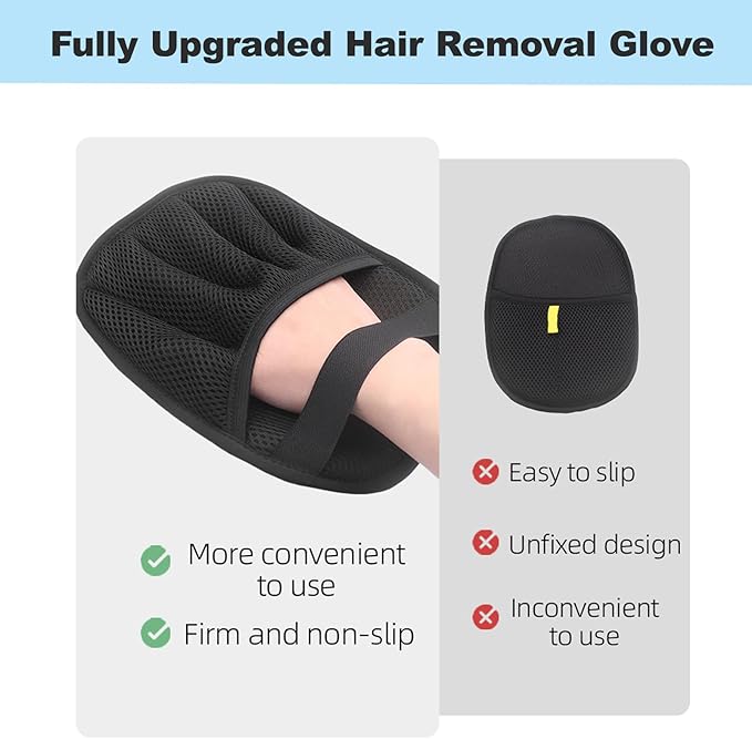 Kemodia Pet Hair Removal Glove, Reusable Electrostatic Cats & Dogs Hair Removal Tool for Couch, Furniture, Carpet, Car Seat, Clothes 1PCS