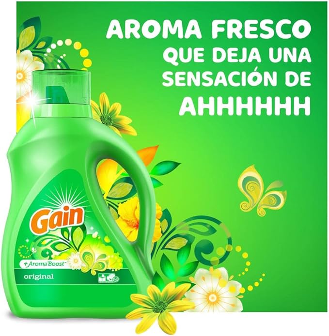Gain + Aroma Boost Liquid Laundry Detergent, Original Scent, 78 Loads, 113 fl oz, HE Compatible (Pack of 2)